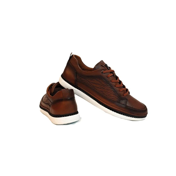 Voyager M012 Taba Hakiki Yumuşak Deri Erkek Ayakkabı - 6