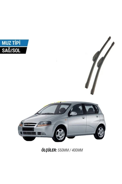 Velonova CHEVROLET KALOS 2005-2008 2'li Ön Cam Sileceği Sağ Sol Silecek Takımı Muz Silecek ürün görseli