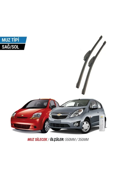 Velonova CHEVROLET SPARK 2005-2012 2'li Ön Cam Sileceği Sağ Sol Silecek Takımı Muz Silecek ürün görseli