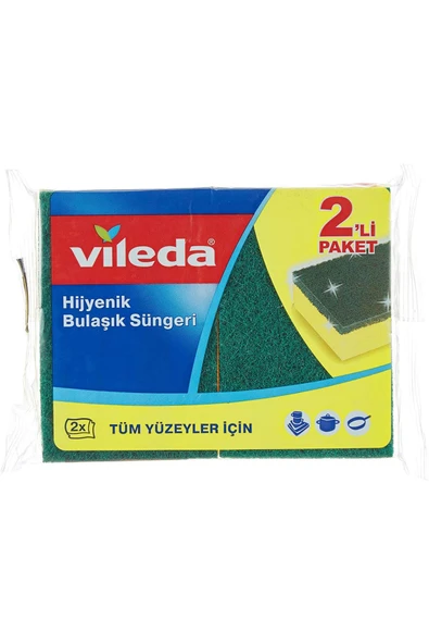 Vileda 2 Li Yeşil Klasik Düz Sünger - 7