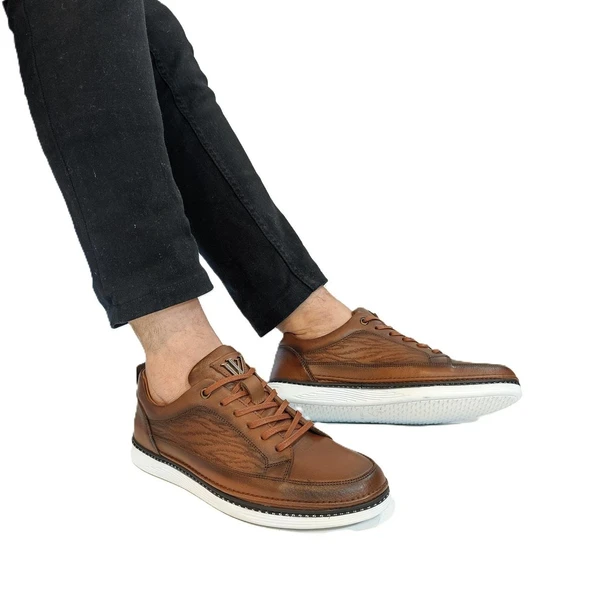 Voyager M012 Taba Hakiki Yumuşak Deri Erkek Ayakkabı - 3