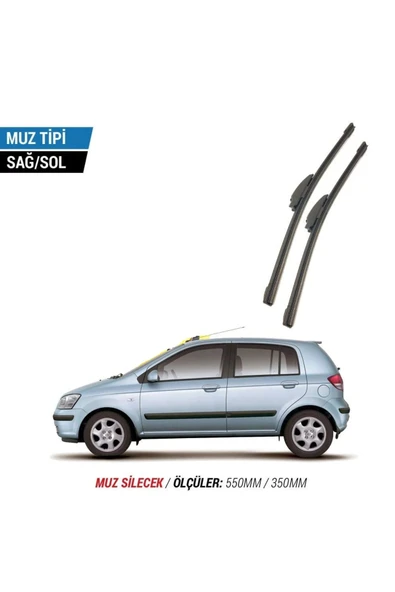 Velonova HYUNDAİ GETZ 2002-2011 2'li Ön Cam Sileceği Sağ Sol Silecek Takımı Muz Silecek ürün görseli