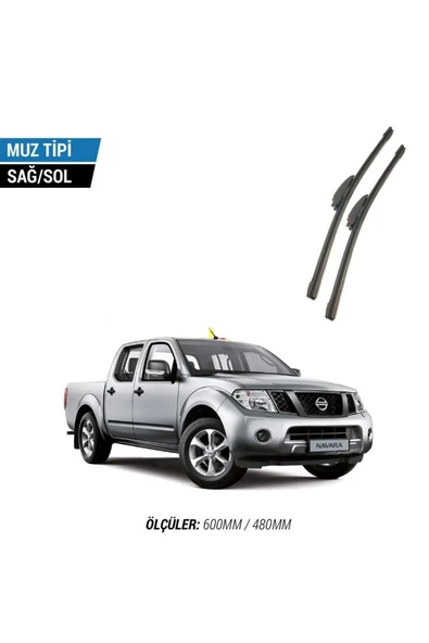 Velonova NİSSAN NAVARA 2005-2013 2'li Ön Cam Sileceği Sağ Sol Silecek Takımı Muz Silecek ürün görseli
