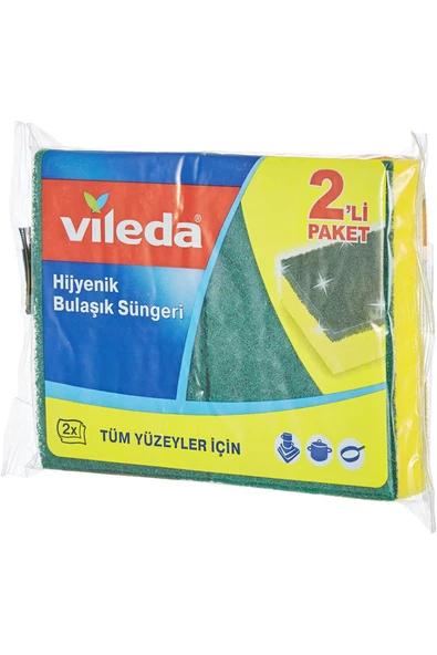 Vileda 2 Li Yeşil Klasik Düz Sünger - 5