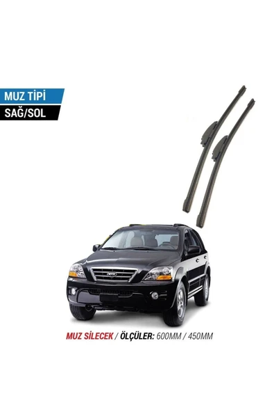 Velonova KİA SORENTO 2002-2009 2'li Ön Cam Sileceği Sağ Sol Silecek Takımı Muz Silecek ürün görseli