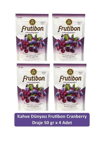 Kahve Dünyası Cranberry Frutibon 50 GR x 4 Adet