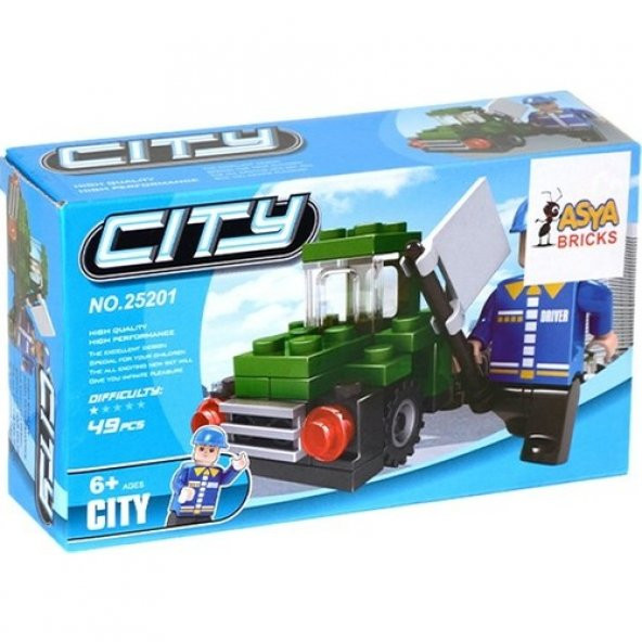 Asya Ant Bricks City 49 Parça Lego City Blok Seti 0131-25201