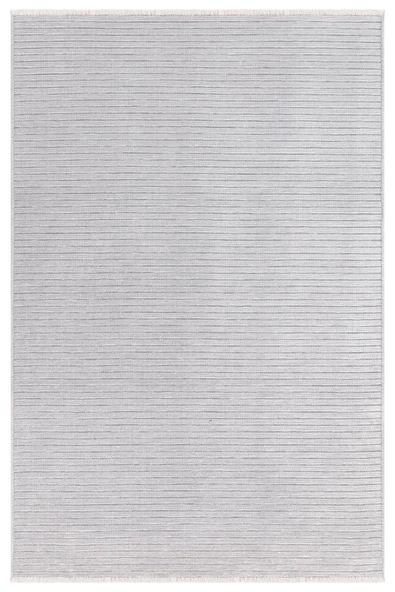 RAVİ Yıkanabilir Kaydırmaz,Pamuk Dokuma,Premium Kalite Salon&mutfak&yemek Odası Kilimi 1702A-GRİ - Resim 6