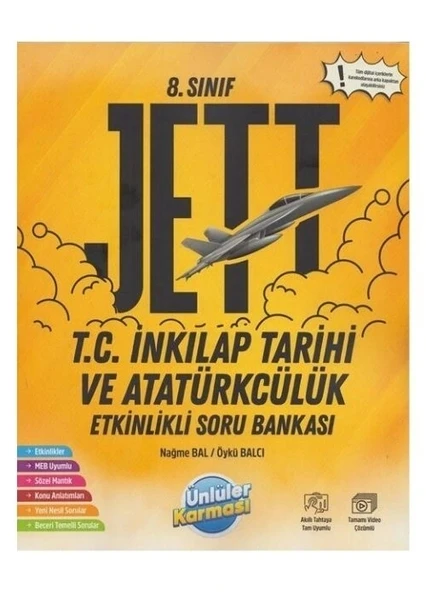 ÜNLÜLER 8 JET İNKILAP TARİHİ SORU BANKASI