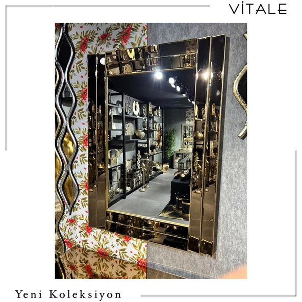 Vitale Gold Parçalı Duvar Aynası AK.WLT0494