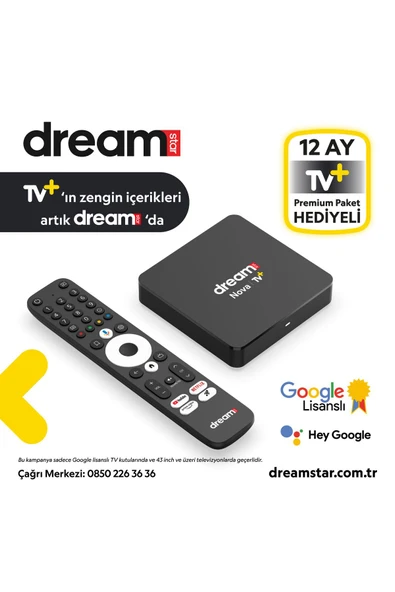 Nova | Tvplus (12 AY PREMİUM ÜYELİK HEDİYELİ) 4k Lisansli Android Tv Box | 32gb Hafıza