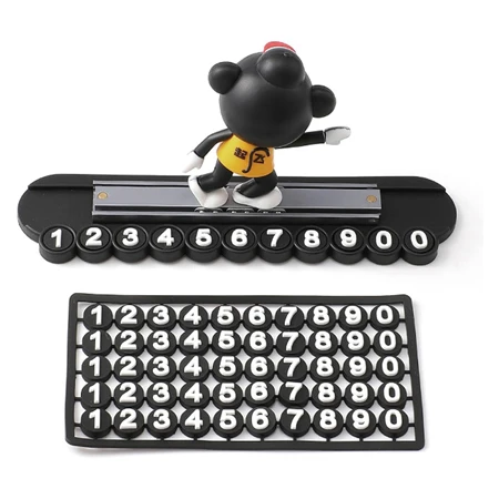 Araç İçi Numaratörlü Kayan Turuncu Karikatür Figürü Komik Torpido Aksesuarı - 5