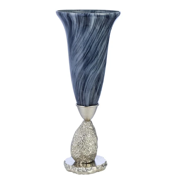Vitale Swırl Mavi Çiçeklik Vazı 20*20*49 cm
