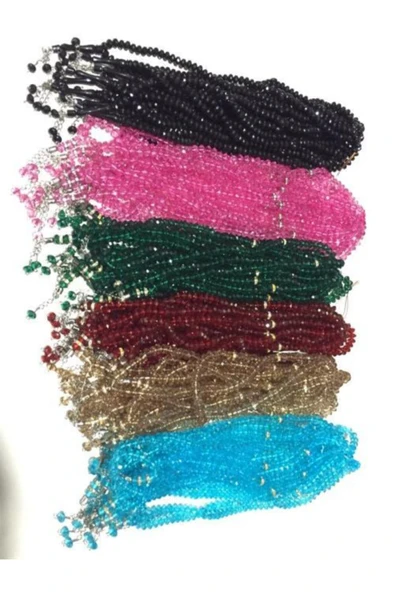 10 Adet Karışık Namaz(ZİKİR) Tesbihi 8mm Kristal - 2