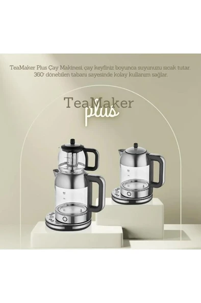 Arow Tea Maker Plus Elektrikli Cam Çay Makinesi Tr4318 - 2