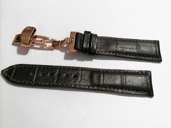 Fado &Hertür Saate &Uygun  Kelebek  Toka 20 mm koyu kahve    Kordon(171)   rose toka - Resim 2