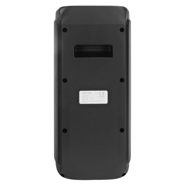 Mikado MD-11BT Siyah 20*2 40W RGB Işıklı Kablosuz Mikrafonlu Taşınabilir Speaker Hoparlör - 5