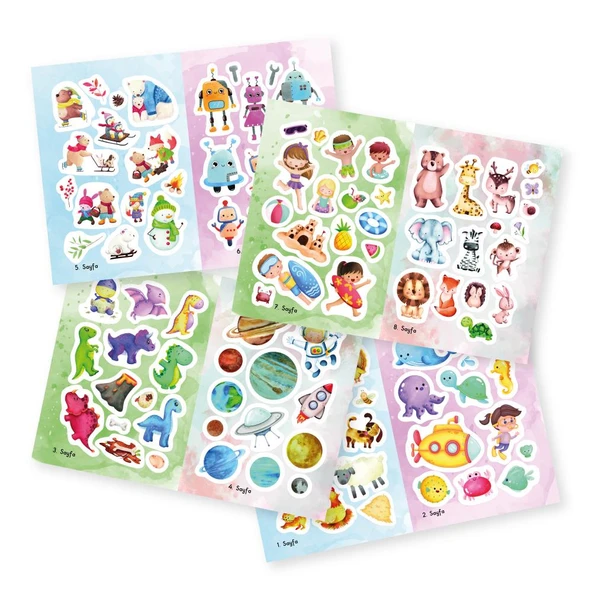 Tükenmeyen Sticker Kitabım (100+ Tekrar Tekrar Kullanılabilen Sticker) - 4
