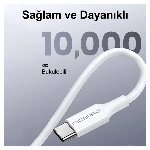 NPO UTC12 60W 1.2m TPE USB to Type-C Hızlı Şarj ve Data Kablosu 3 Adet - 3