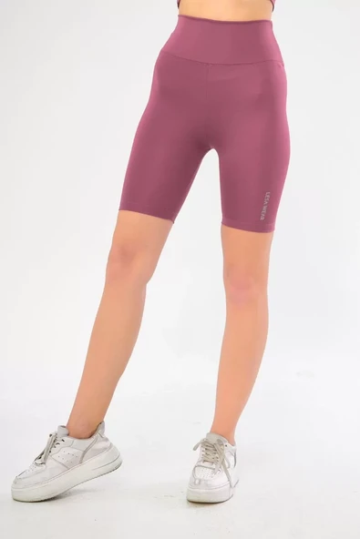 Biker Sporcu Şort - Pembe - 3
