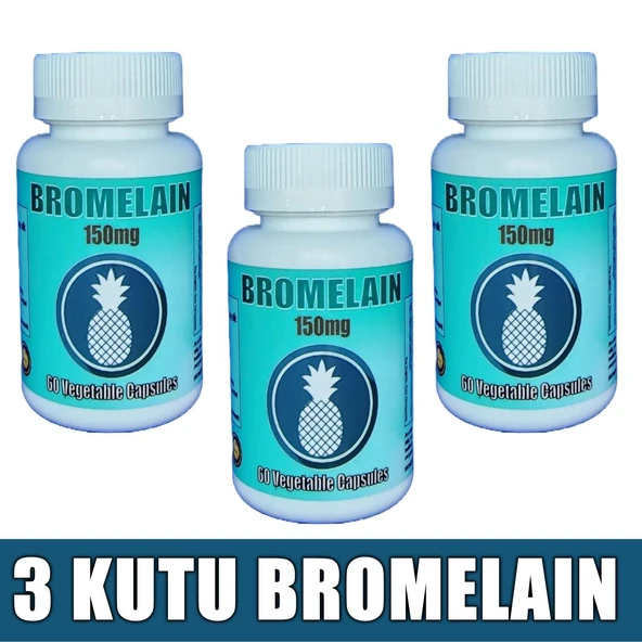 Bromelain 150mg 180 Kapsül (3 KUTU)