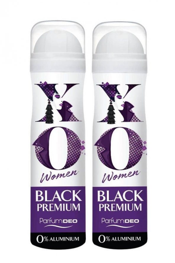 Xo Kadın Deodorant Black Premium 150 ml 2 Adet