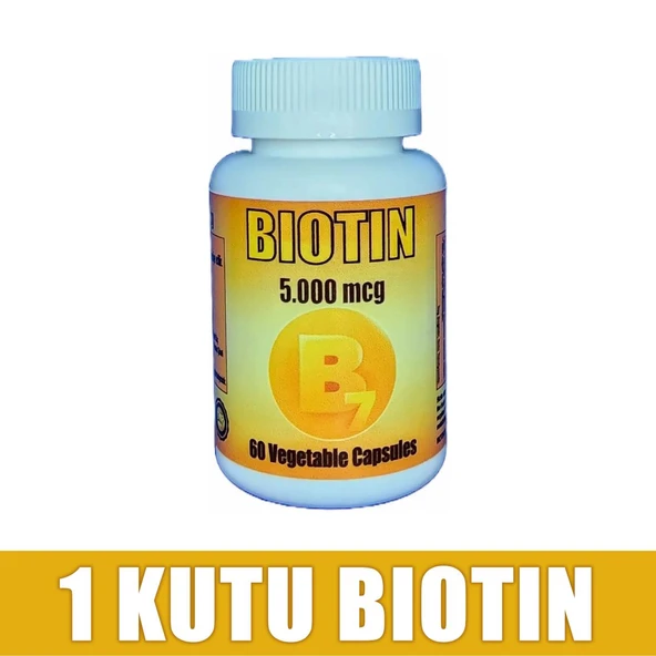 Biotin 5000mg 60 Kapsül (1 KUTU)