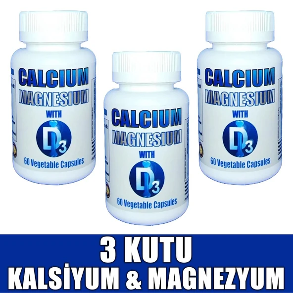 Kalsiyum Magnezyum Vitamin D3 180 Kapsül (3 KUTU) ürün görseli