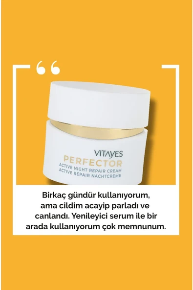 VITAYES Yaşlanma Karşıtı Yoğun Nemlendirici Gece Cilt Bakım Kremi - Dna Onarımını Uyaran Etkili Formül 50ml - 4