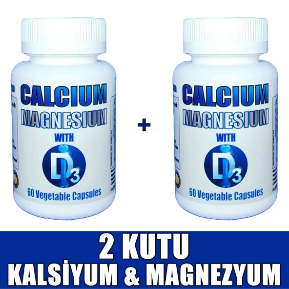 Kalsiyum Magnezyum Vitamin D3 120 Kapsül (2 KUTU)