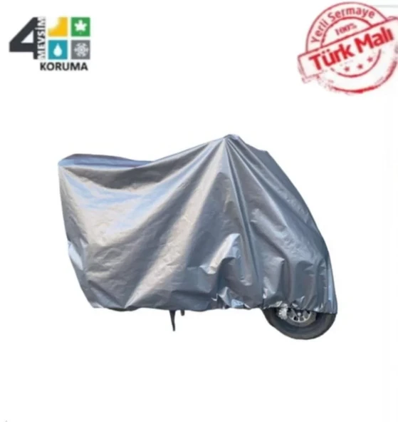 Motorsiklet Branda Miflonlu Su Geçirmez 4 Mevsim (125CC 150CC UYUMLU) - Gri - 3