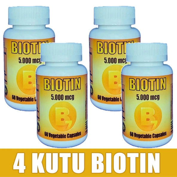 Biotin 5000mg 240 Kapsül (4 KUTU)