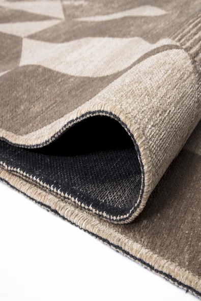 MONET 4125A Bej Klasik Modern Toz Tutmayan Halı Kilim - Resim 2