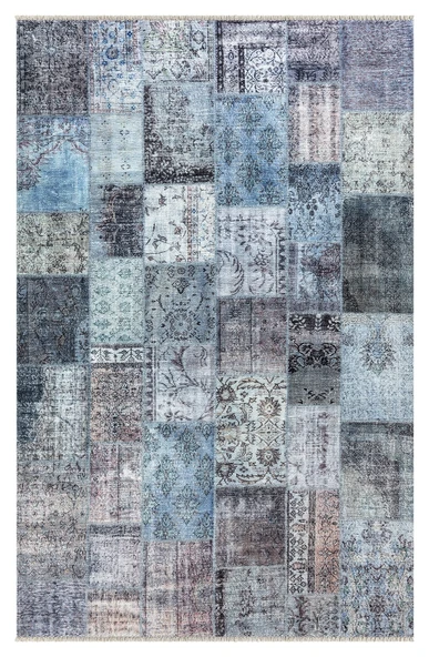 EFES 2305 Patchwork Yumuşak Doku Leke Tutmayan Modern Halı Kilim - 4