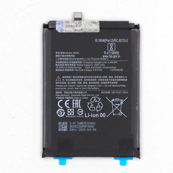 Xiaomi Redmi Note 10 Pro BN53 Orijinal Batarya