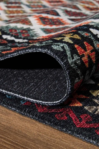 VALENCIA 1505 Renkli Kaymaz Taban Yıkanabilir Modern Halı Kilim - 2