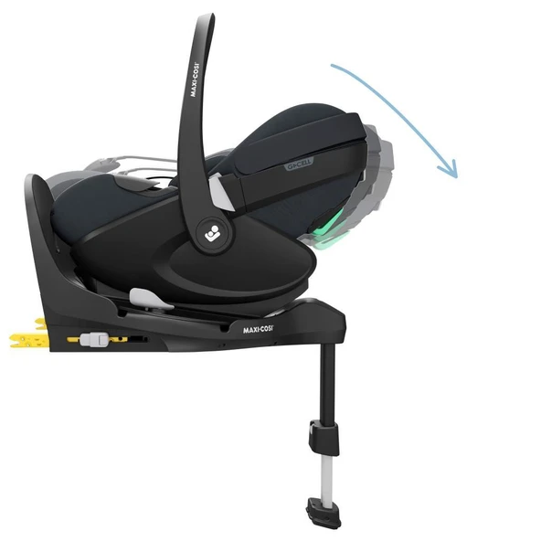 Maxi-Cosi Pebble 360 Pro Dünyanın İlk Kızaklı, Araç Dışına Çıkabilen ADAC'lı 360 Dönebilen Tam Yatabilen İsofix Bazalı Ana Kucağı ve Bebek Oto Koltuğu 0-13 kg Twillic Graphite - 3
