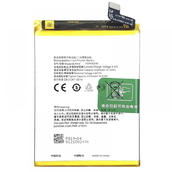 Oppo Reno 5 Orijinal 4G BLP819 Batarya Pil