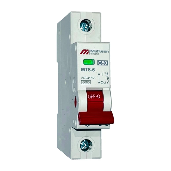 Mutlusan MTS06-1050C 1x50A 6kA C Tipi Otomatik Sigorta - 1