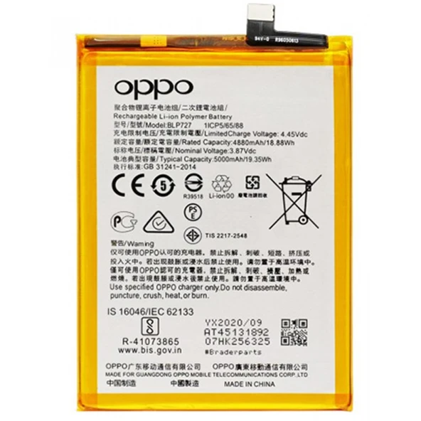 Oppo A9 2020 Orijinal BLP727 Batarya Pil