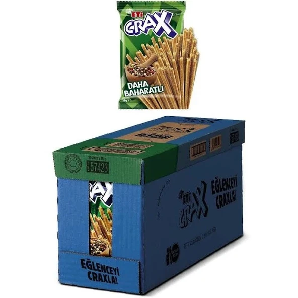 Eti Crax Baharatlı Çubuk Kraker 50 gr 20 Adet