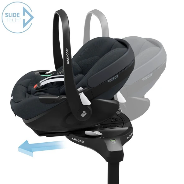 Maxi-Cosi Pebble 360 Pro Dünyanın İlk Kızaklı, Araç Dışına Çıkabilen ADAC'lı 360 Dönebilen Tam Yatabilen İsofix Bazalı Ana Kucağı ve Bebek Oto Koltuğu 0-13 kg Twillic Graphite - 1