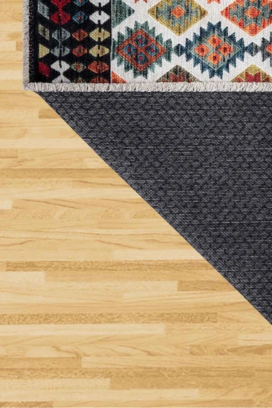 VALENCIA 1505 Renkli Kaymaz Taban Yıkanabilir Modern Halı Kilim - 3