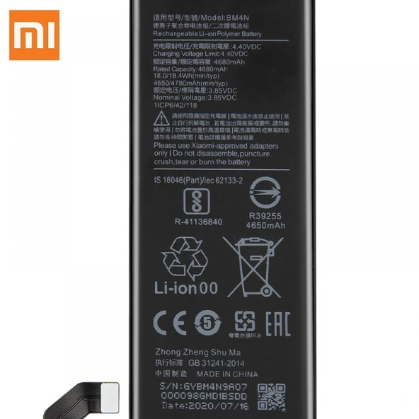 Xiaomi Mİ 10 BM4N Batarya Pil