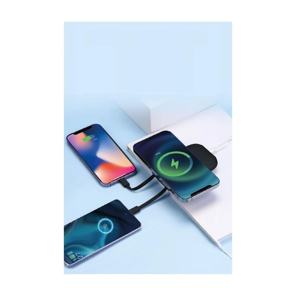 10000mAh Magsafe Powerbank – Standlı, Kablosuz & PD 22.5W Hızlı Şarj - 3