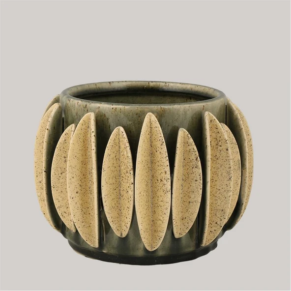 Vitale Seramik Füme Summer Saksı 21*21*15 cm