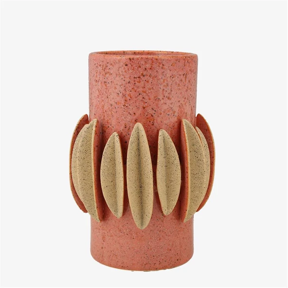 Vitale Seramik Kırmızı Summer Vazo 20*20*27 cm ürün görseli 1