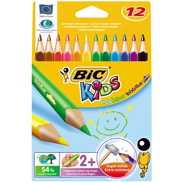 Bic Kuru Boya Evolution Üçgen Jumbo 12 Lİ 829735
