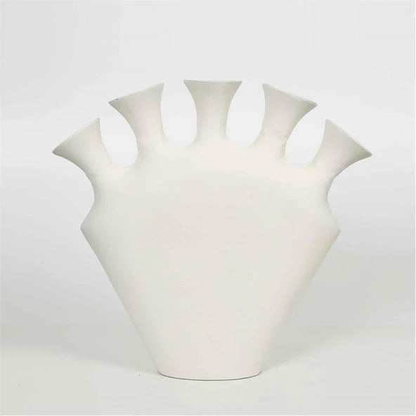 Vitale Beyaz Dekoratif Vazo 9*40*36 cm