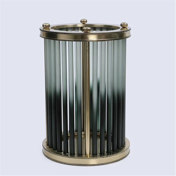 Vitale Cam Metal Mumluk 23*23*33 cm